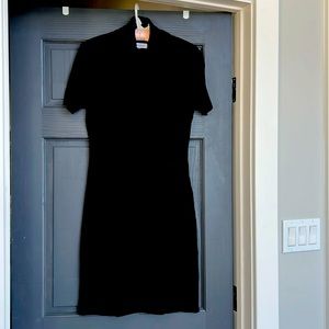 Calvin Klein black/suede sweater dress size small
